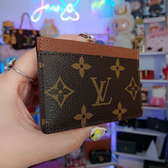 NIB New LOUIS VUITTON Wallet Reverse Monogram Leather Card Holder Wallet - Picture 3 of 9